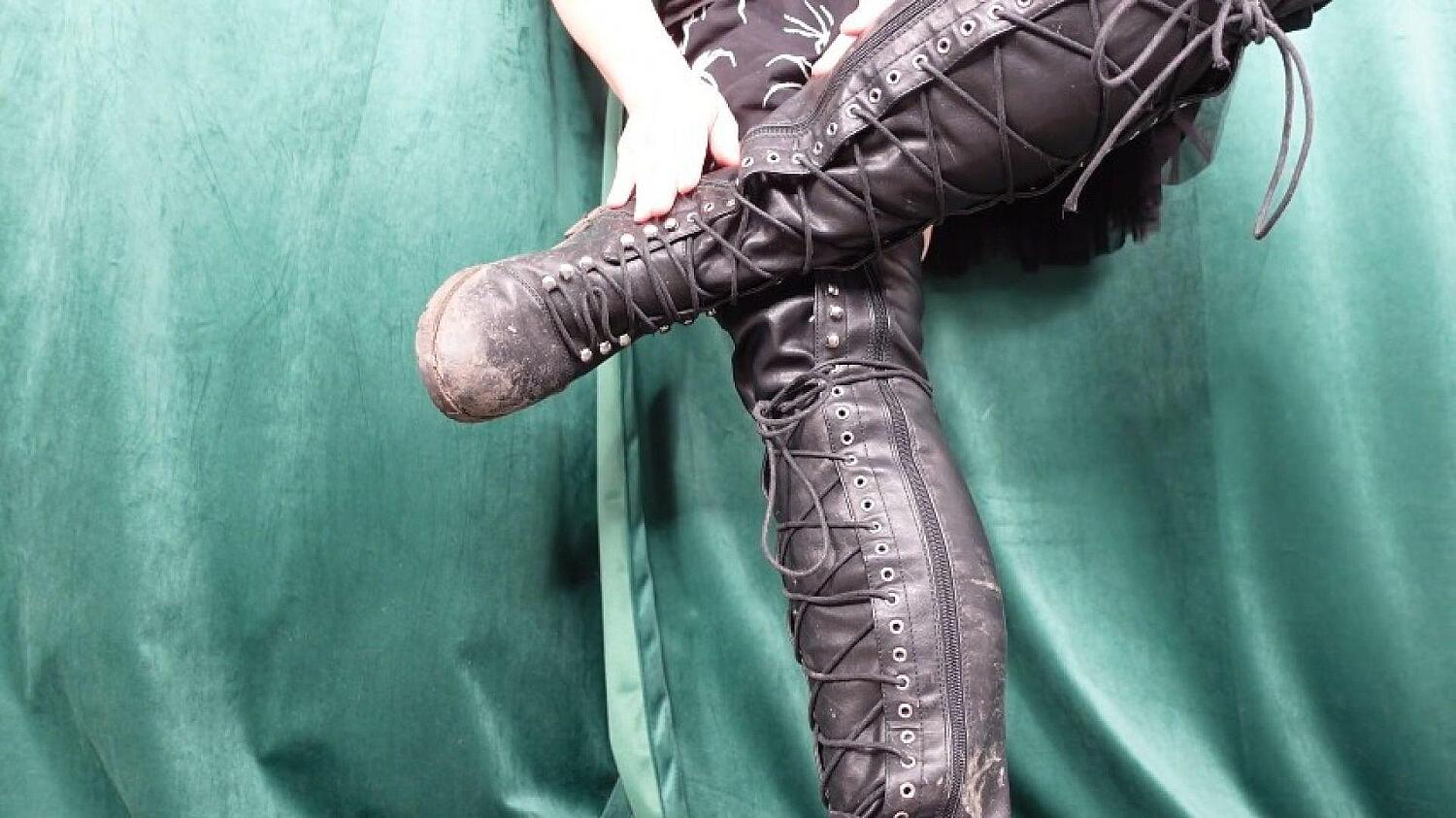 Worship And Clean My Muddy Combat Boots With Your Tongue