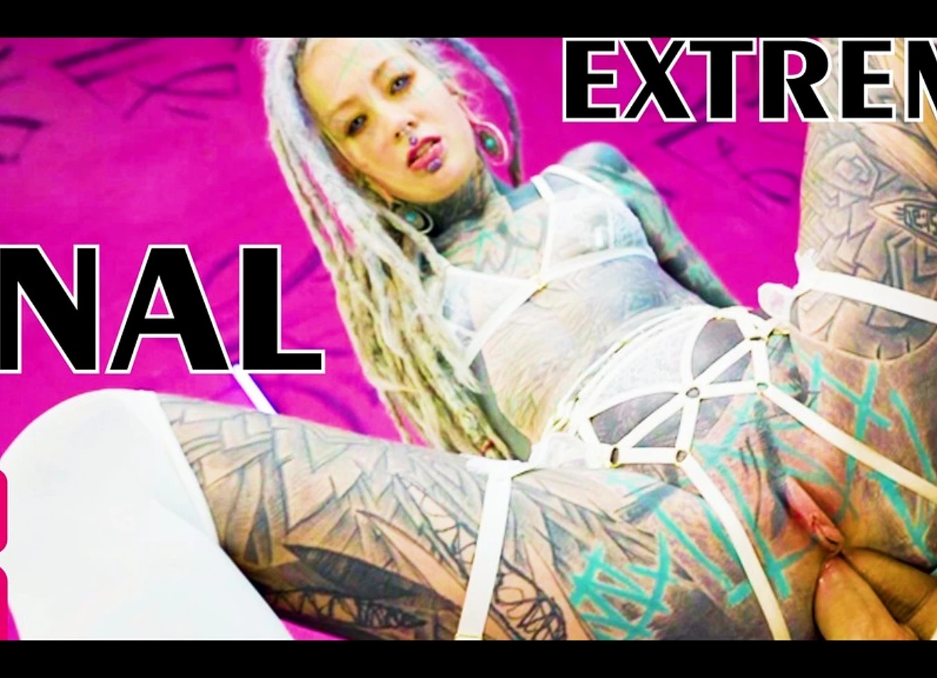 Extreme Tattoo Dap Action - Two Big Dicks in One Ass - Anal Gapes, Squirt, Atm