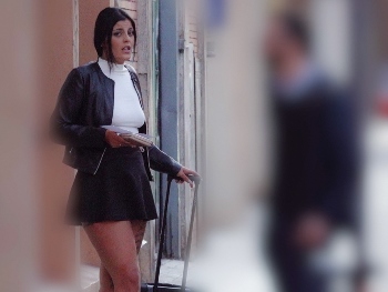Please Mr. I'm Lost, Can You Help Me? Rebeka, the Pennyless Teen Goes Again on a Hunt for Cocks Around Barcelona