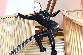 Girl in Latex Jumpsuit