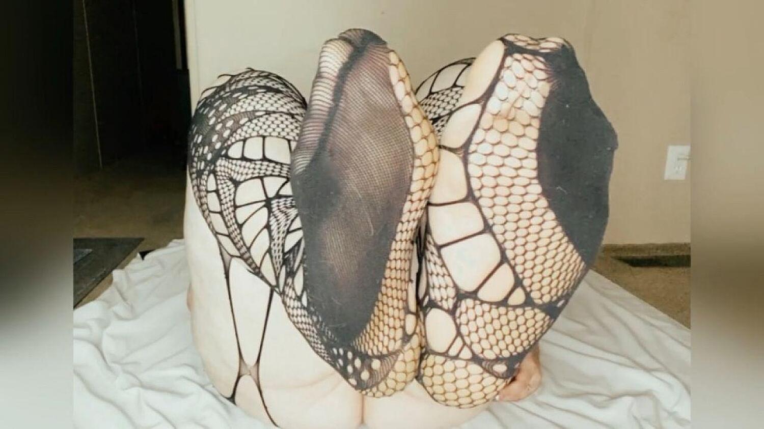 JOI In Fishnet Body Suit With Cum Countdown