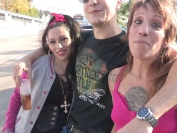 The Fakings Crew Moves to the Fabrik Club Parking Lot in Madrid to Watch Two White Trash Sluts Fucking