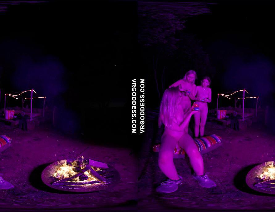 Nude Tribal Girls Dancing Wearing Only Body Paint Beach Bonfire Night