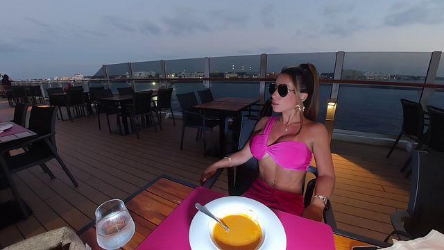 Dinner Date At The Resto With No Panties
