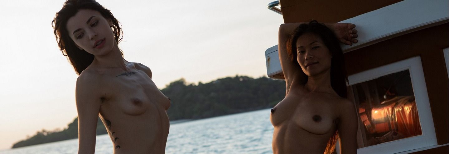 Maki And Oksana In Ocean Kiss