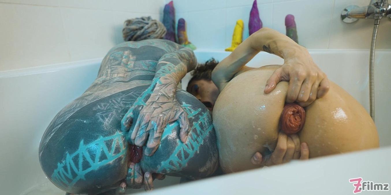 Extreme Fisting &Prolapse In Bathtub - Massive Squirt & ATM Play