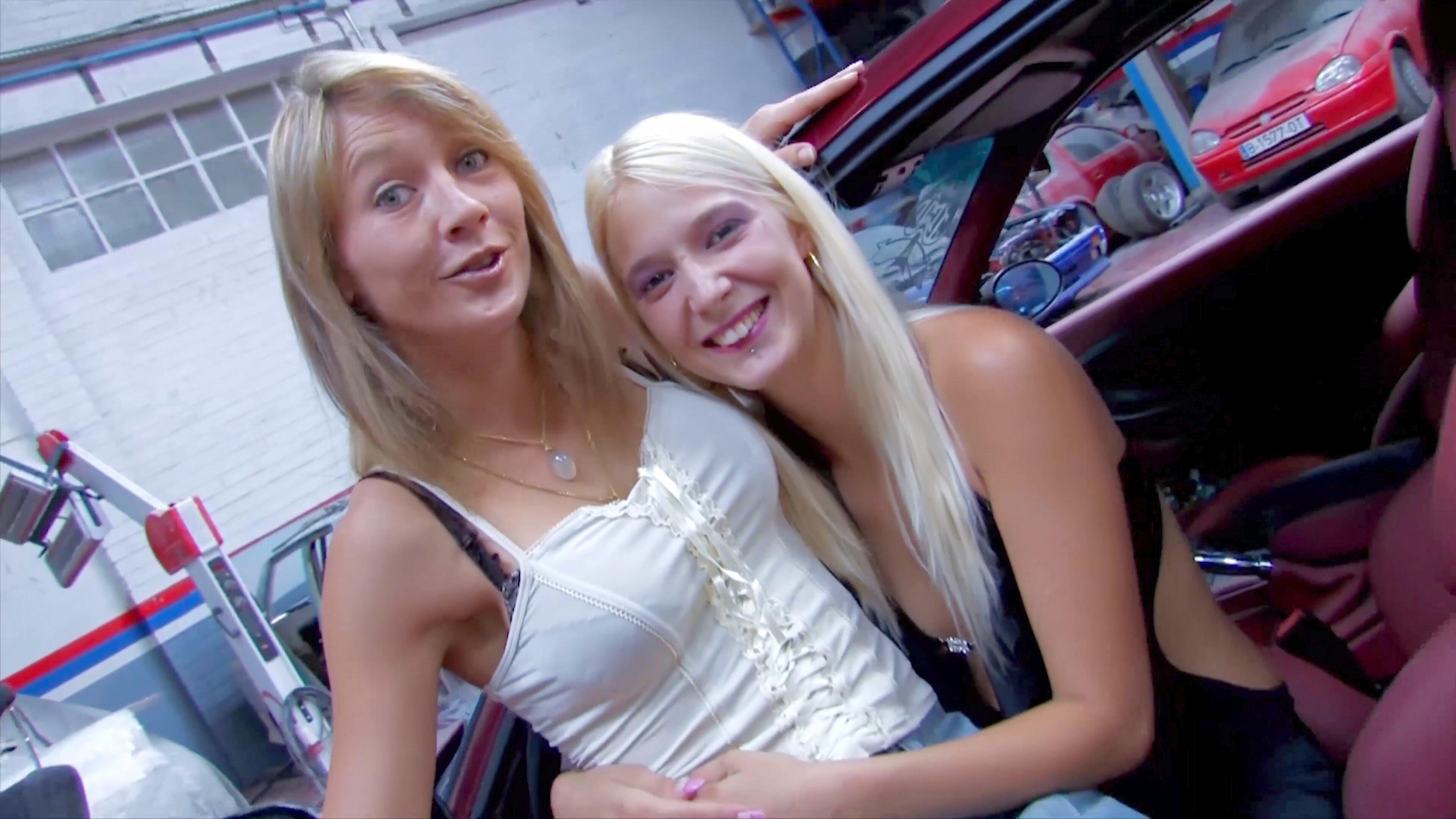 Bored Mechanic Fucks Three Rich Bitches Waiting for Their Car Repairs