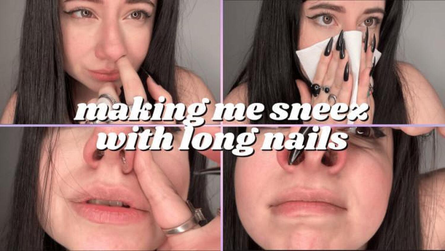 Making Me Sneeze With My Long Nails