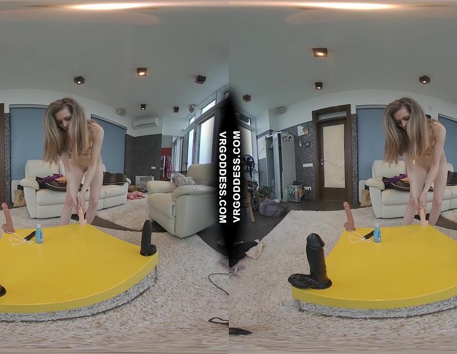 New Girl Josie Plays the Will It Fit Game with Some Brutally Big Dildos
