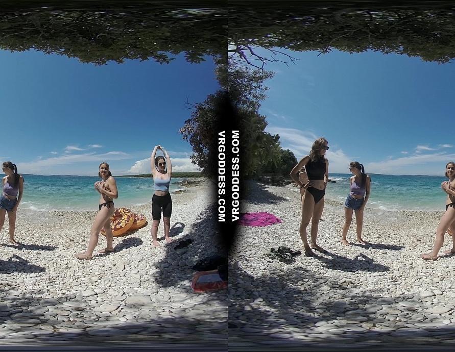 Vacation to a Topless Beach Then Late Night 4 Girl Naked Dancing