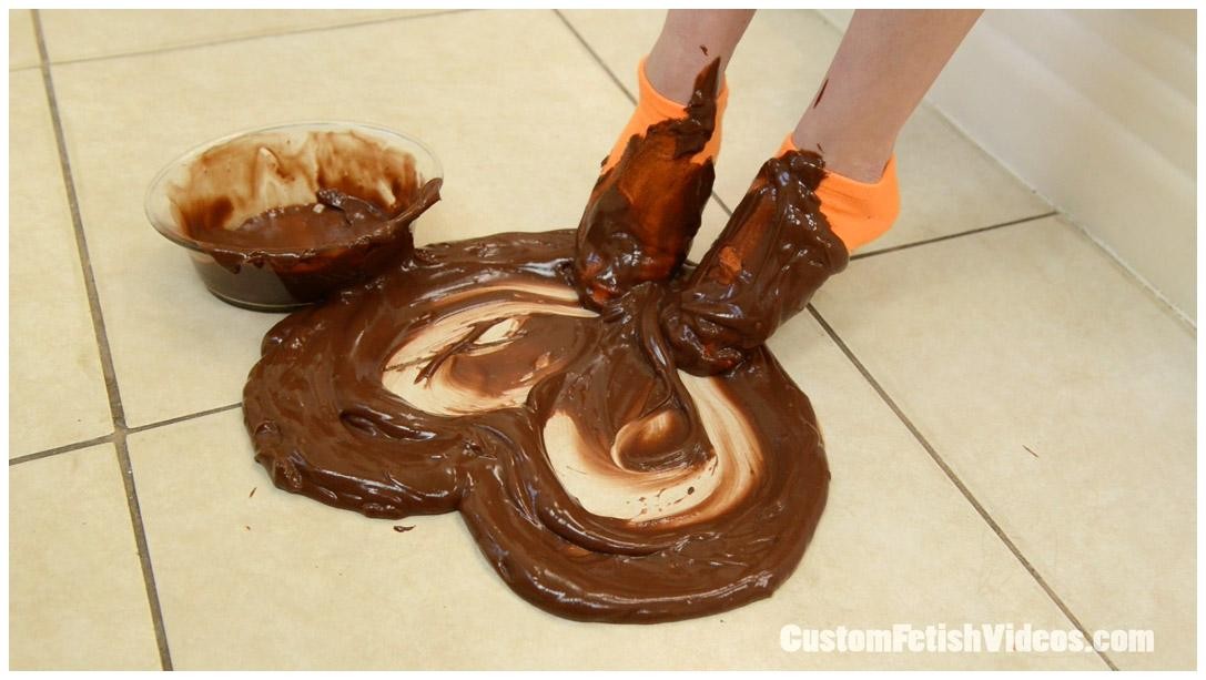 Sock Fetish Pudding Mess