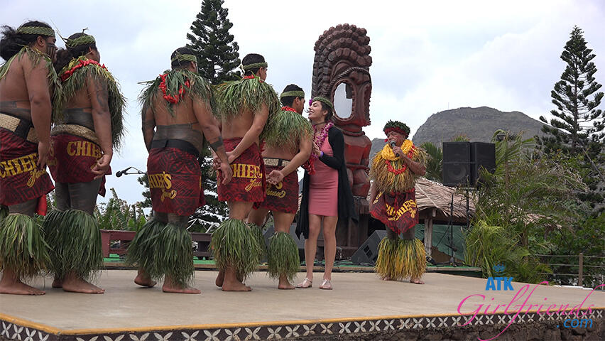 Audrey Gets Picked to Go Up on the Luau Stage... of Course