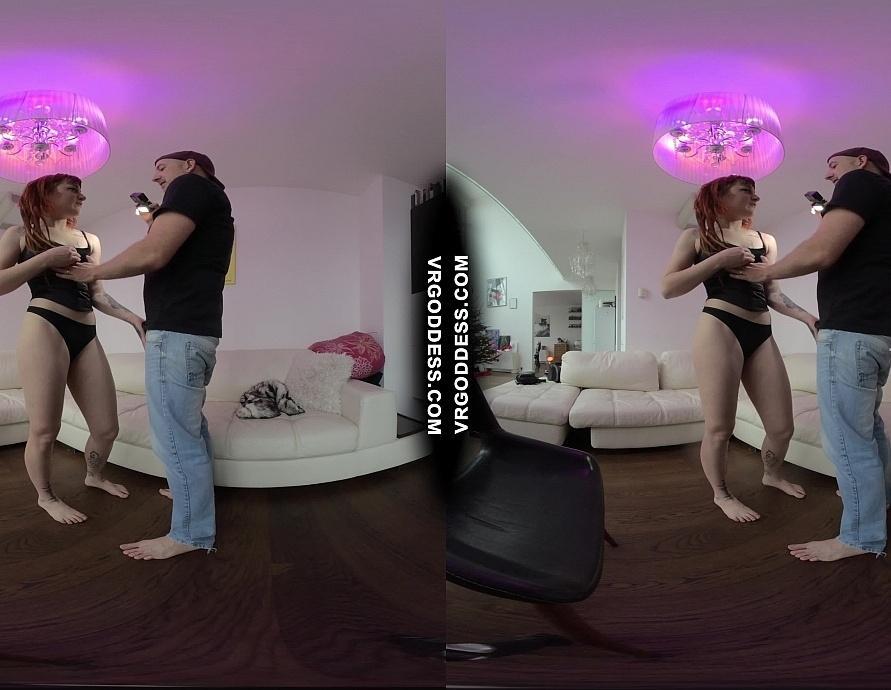 Pretty Tattooed Girl Brilla Giving Virtual Blowjob Deepthroating Cum All Over Tits