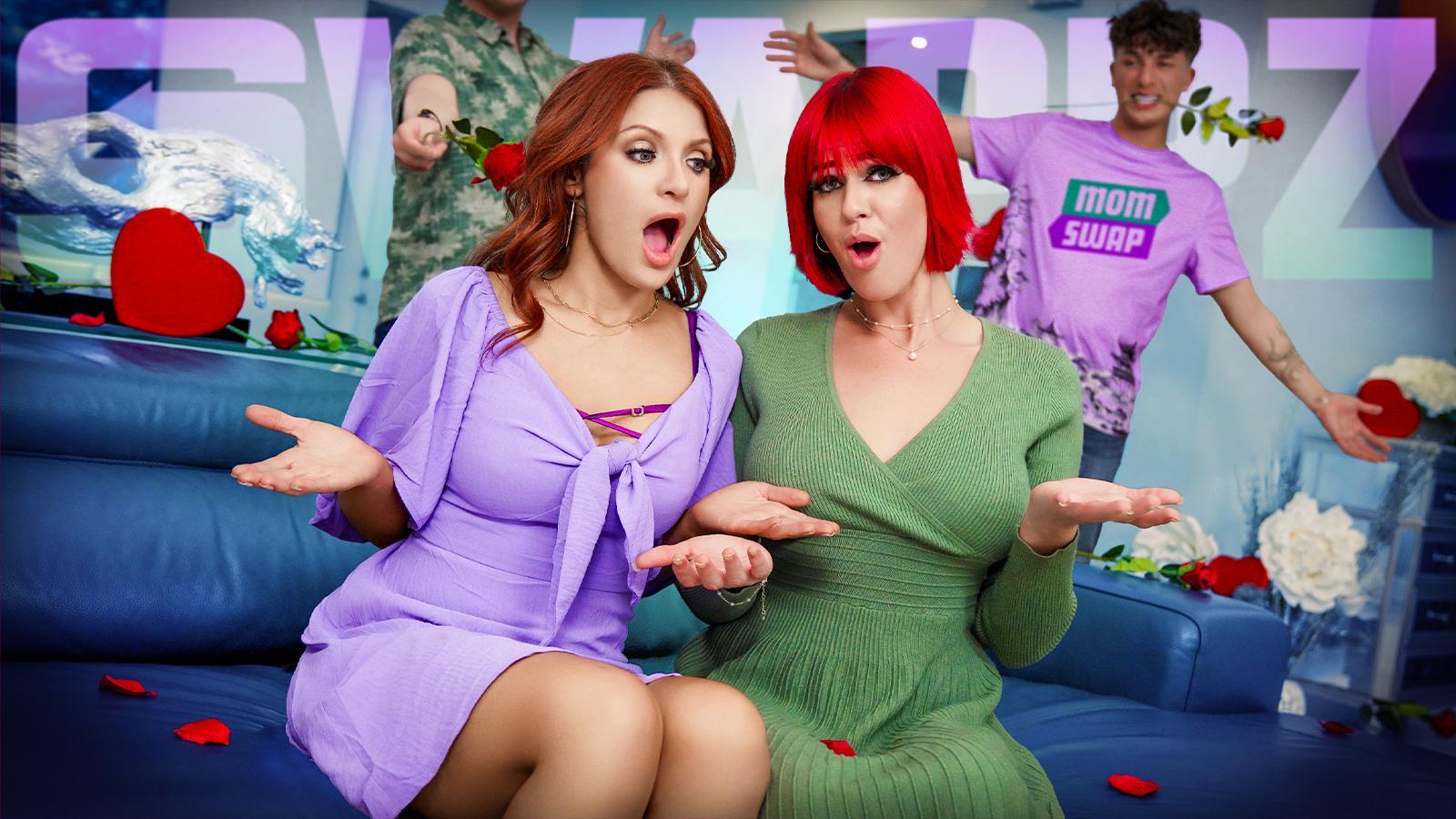 Ethan and Jimmy have been very supportive of their stepmoms Elise and Samantha having a night out on Valentine's Day, after all, it can be a tricky night for lonely moms. What they didn't know was that they had a secret weapon: a magic powder that would make any man fall for them almost instantly. However, as luck would have it, they're the ones who ended up sniffing it! After Elise and Samantha returned from their shitty dates, these young studs were horny and ready to make this the greatest Valentine's Day ever! After all, they've always loved their step mommies... haven't they?