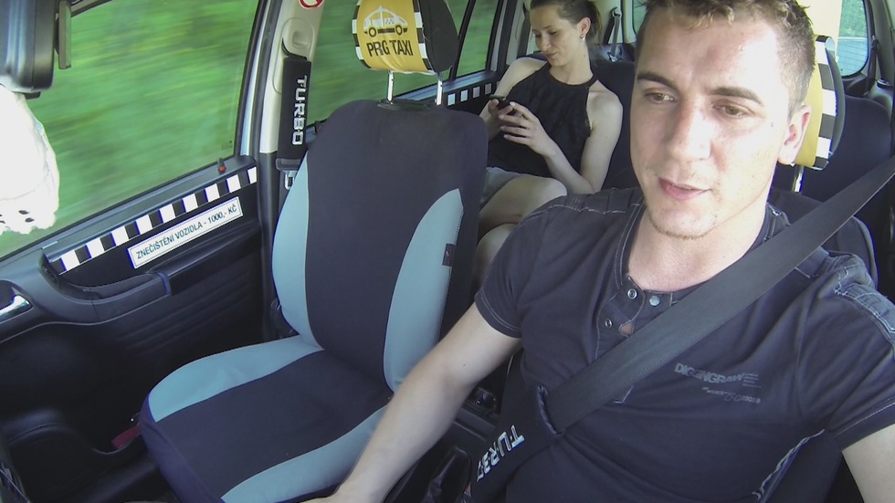 Brunette Squirts All Over the Car
