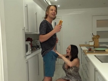 Sausage Sub So the Rookie Can Gather Strength. a Wild Fuck Is Awaiting Him!