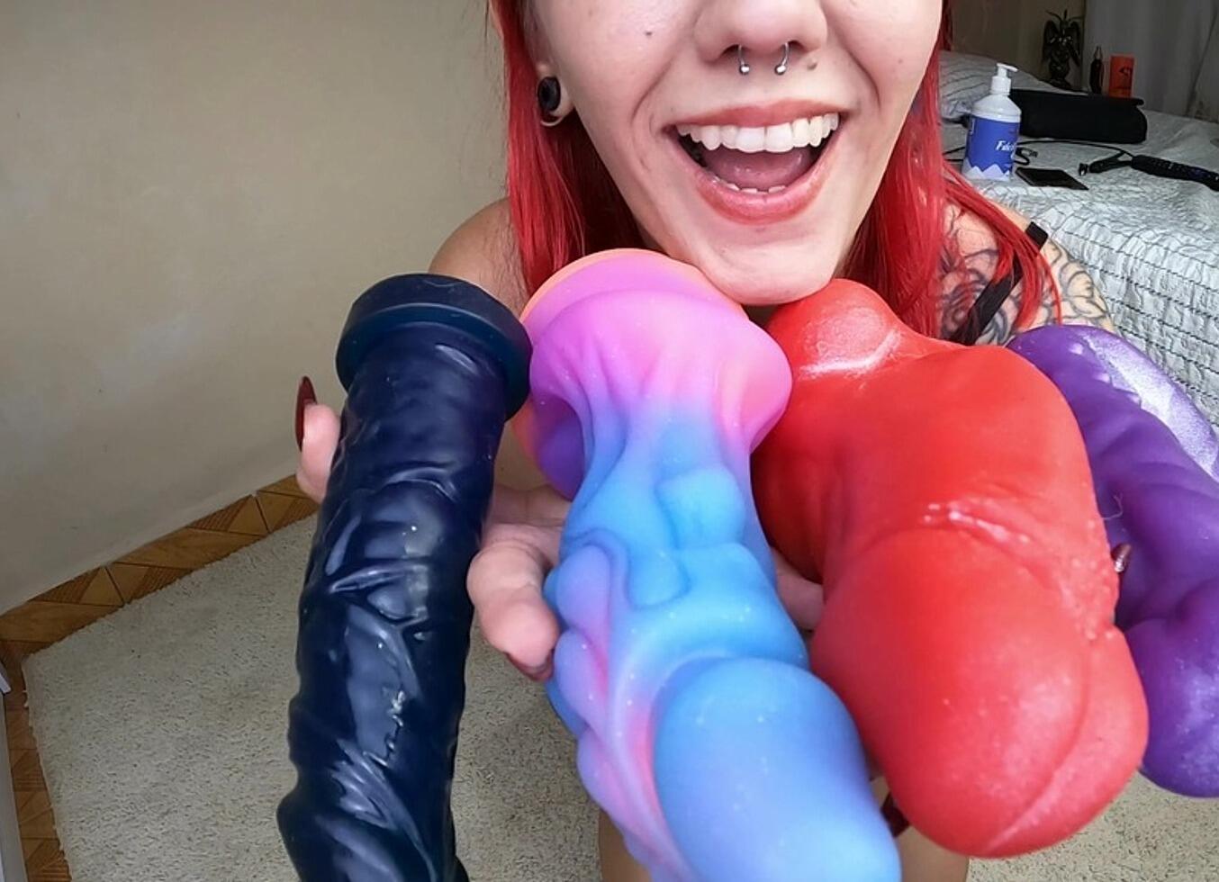 My Anal Ride, With My 4 Different Dildos, Which Do You Prefer, The Big One Or The Huge One?