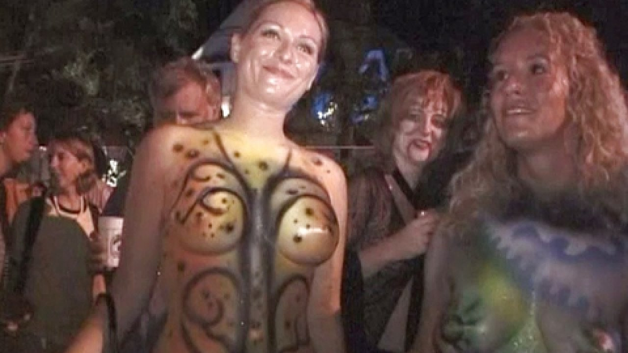 Having A Blast With Painted Girls In Key West