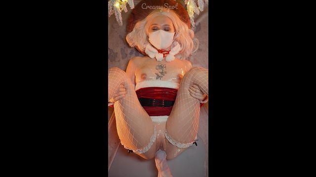 Christmas Cum Overflow: Destroyed By My Monster Dildo [Vertical Version Reupload]