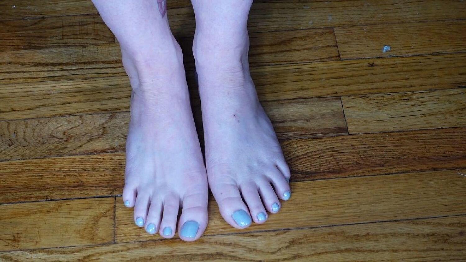 Worship My Pedicured Light Blue Toes And Feet