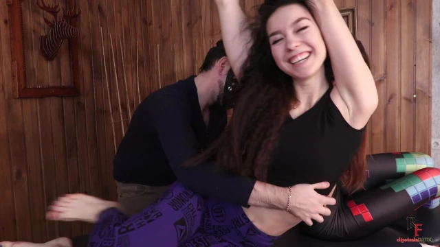 Double Tickle Pleasure with Suspended Albina and Anita