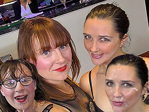 Soaking the Faces of Pixie and Cherri with Cum