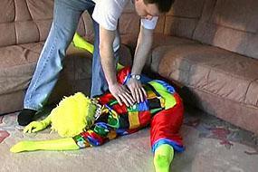 Flexi Doll in Clown Costume
