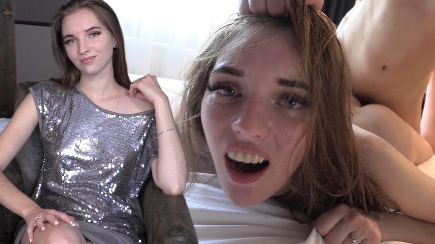 Hot Ukrainian Slut Fucked in Rough Threesome Until She Is Totally Destroyed