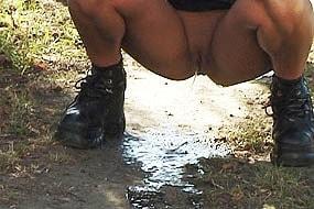 Girl in Boots Pissing