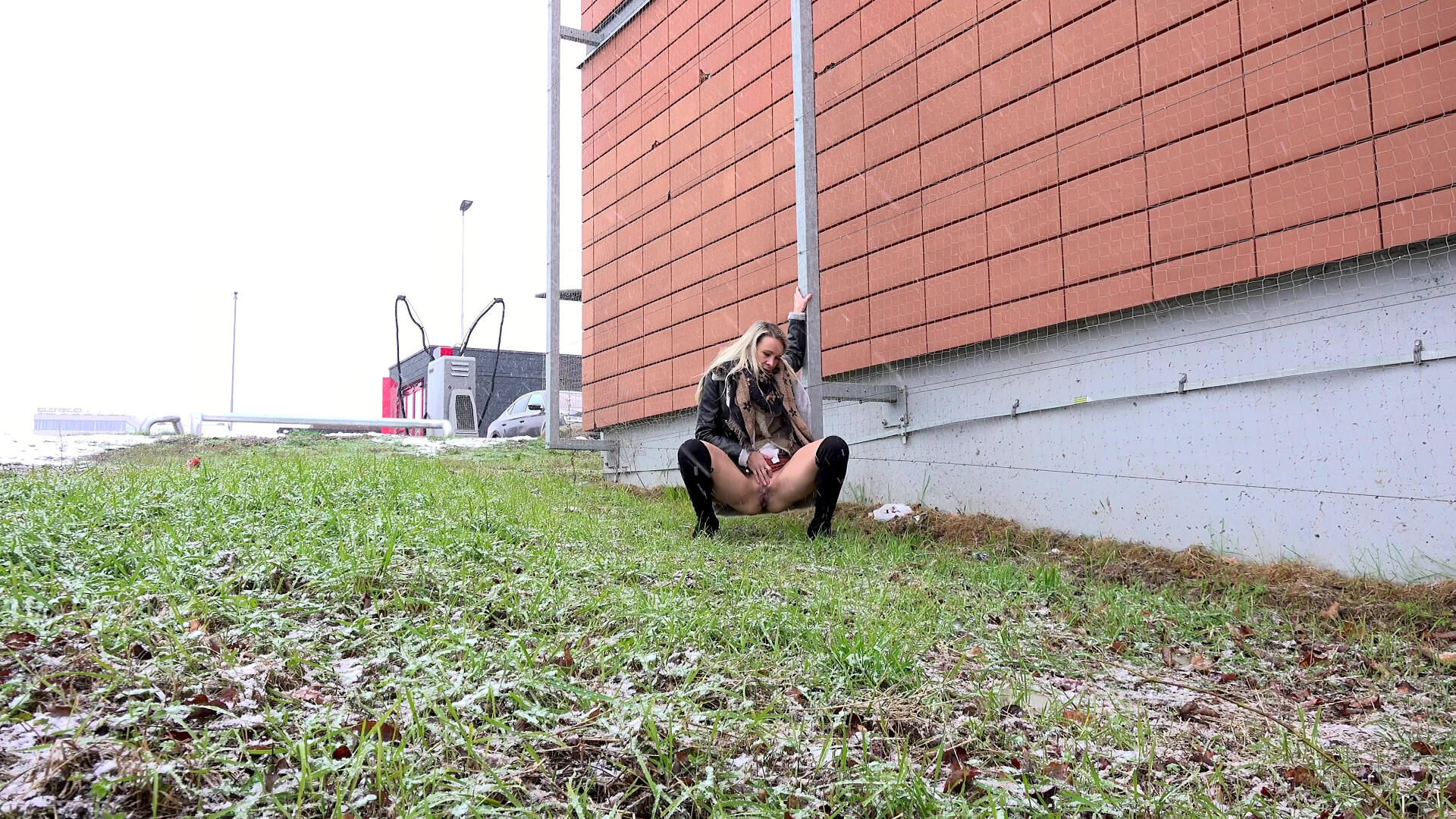 Quick Pee Behind The Shopping Center