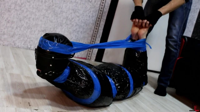 Nasty Girl Tightly Mummified and Completely Helpless