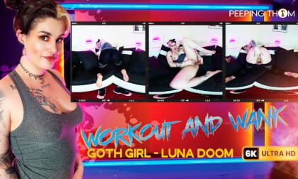 Goth Girl - Workout and Wank