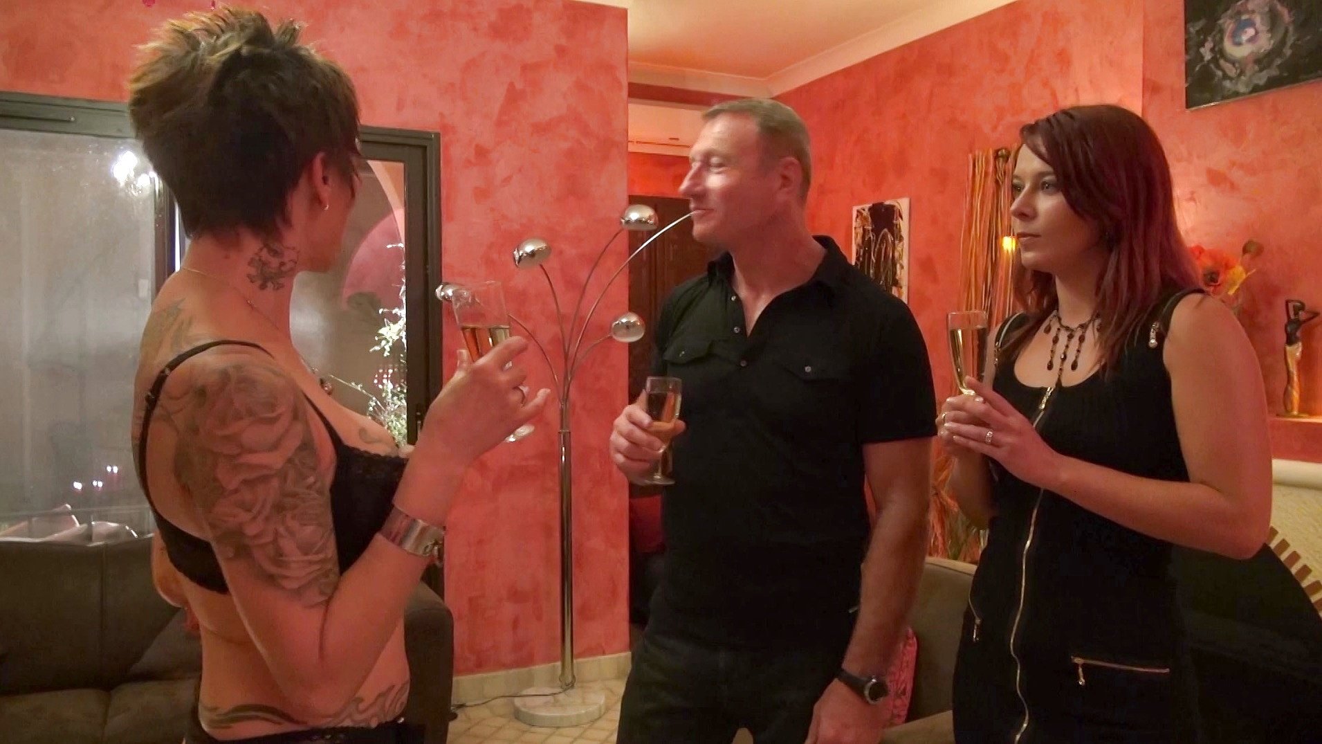 Britney, Catalya Mia and Dixie Valens Host an Interracial Gang Bang W Anal!