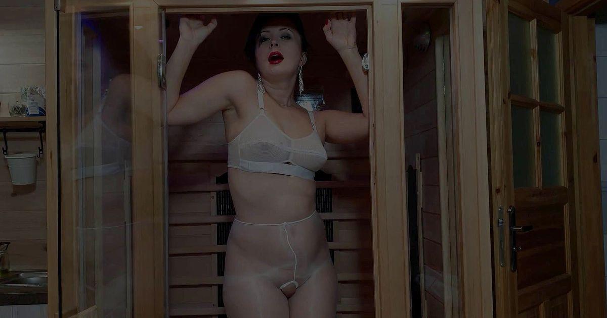 Pantyhosed In The Sauna