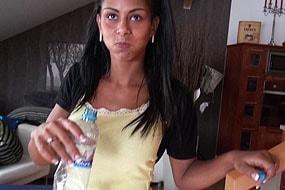 Ebony Showers Before Massage
