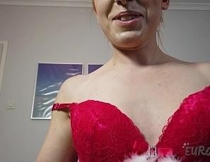 Hot Petite Ginger New Model Thumbelina Giving Handjob Blowjob and Gets Hot Cum on Her Face