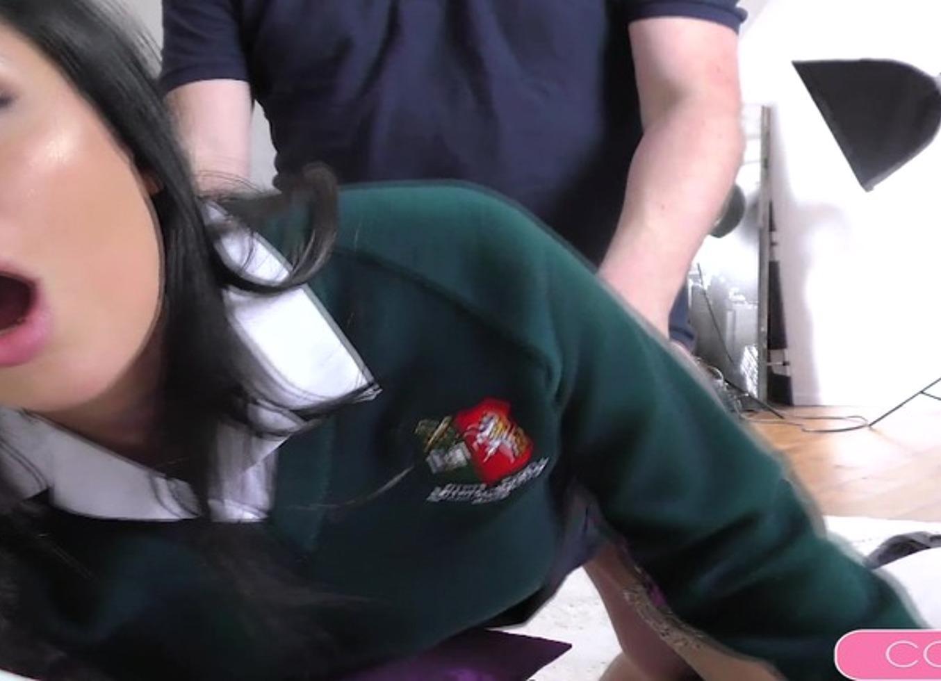 Coed Beauty Anissa Kate's Naughty School Girl Casting Pussy Pounding!