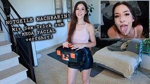 Horny Neighbor! This Sex Trick Made Him Give Me A Huge Facial!