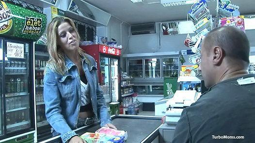 Hungarian MILF Aniko Gets Cum Covered In A Grocery