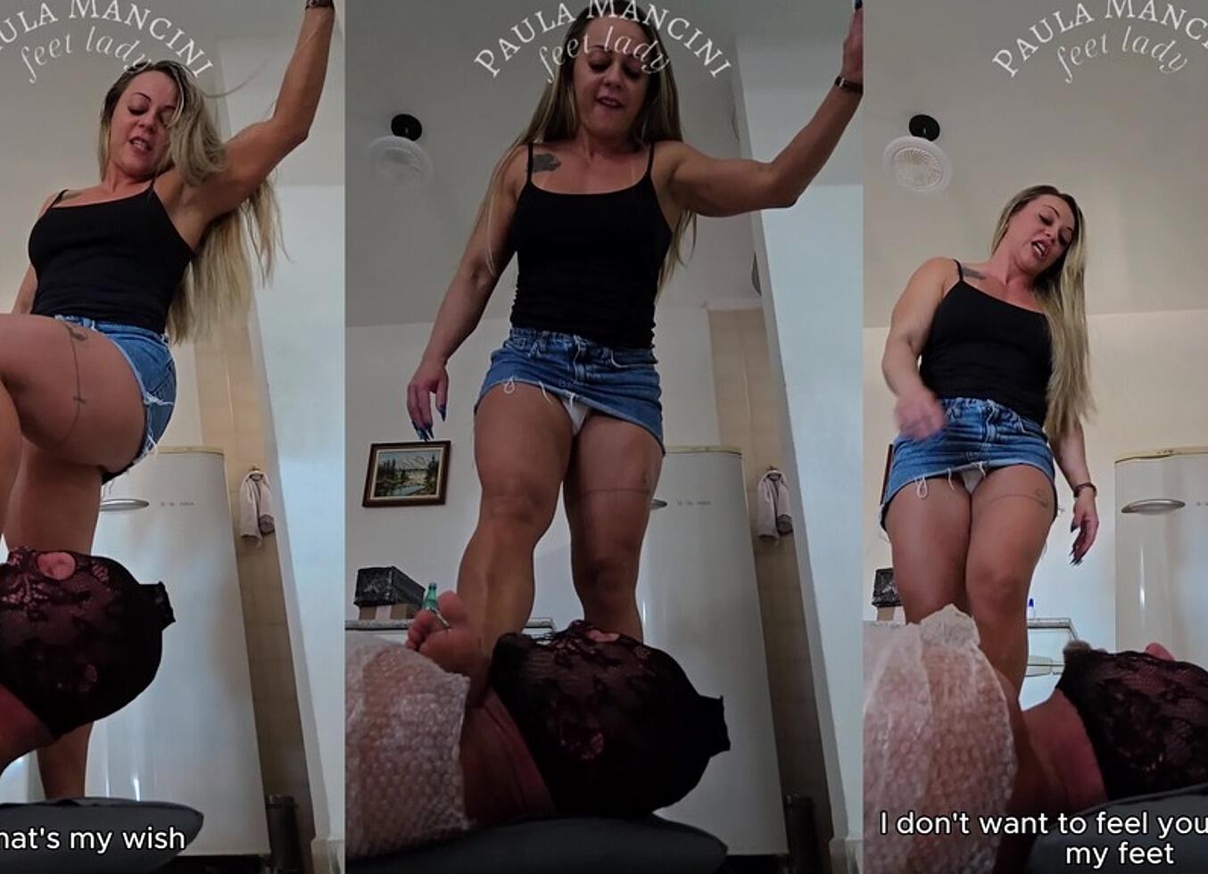 Trampling In A Denim Miniskirt