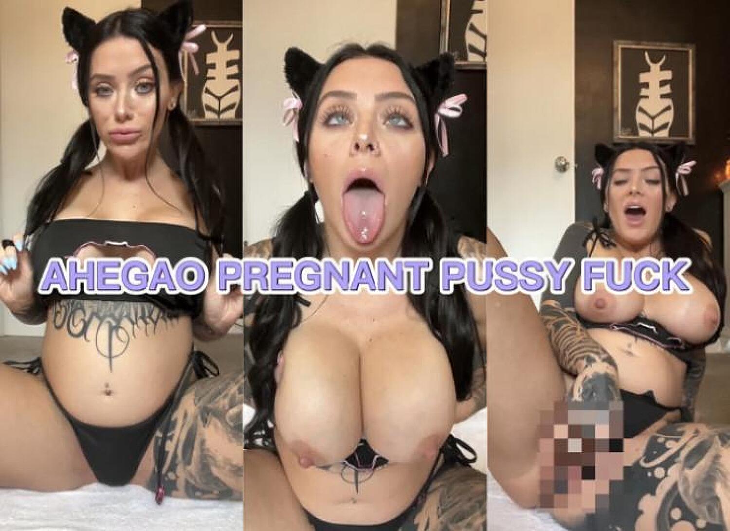Ahegao Pregnant Pussy Fuck