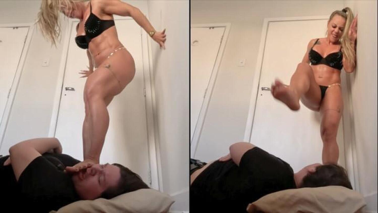 Hot Spanking - Face Trampling