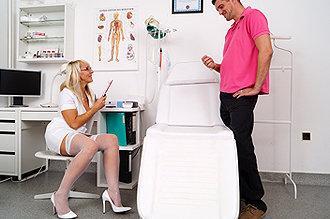 Wicked Blonde Cougar Doctor CFNM Sex With Big Cock
