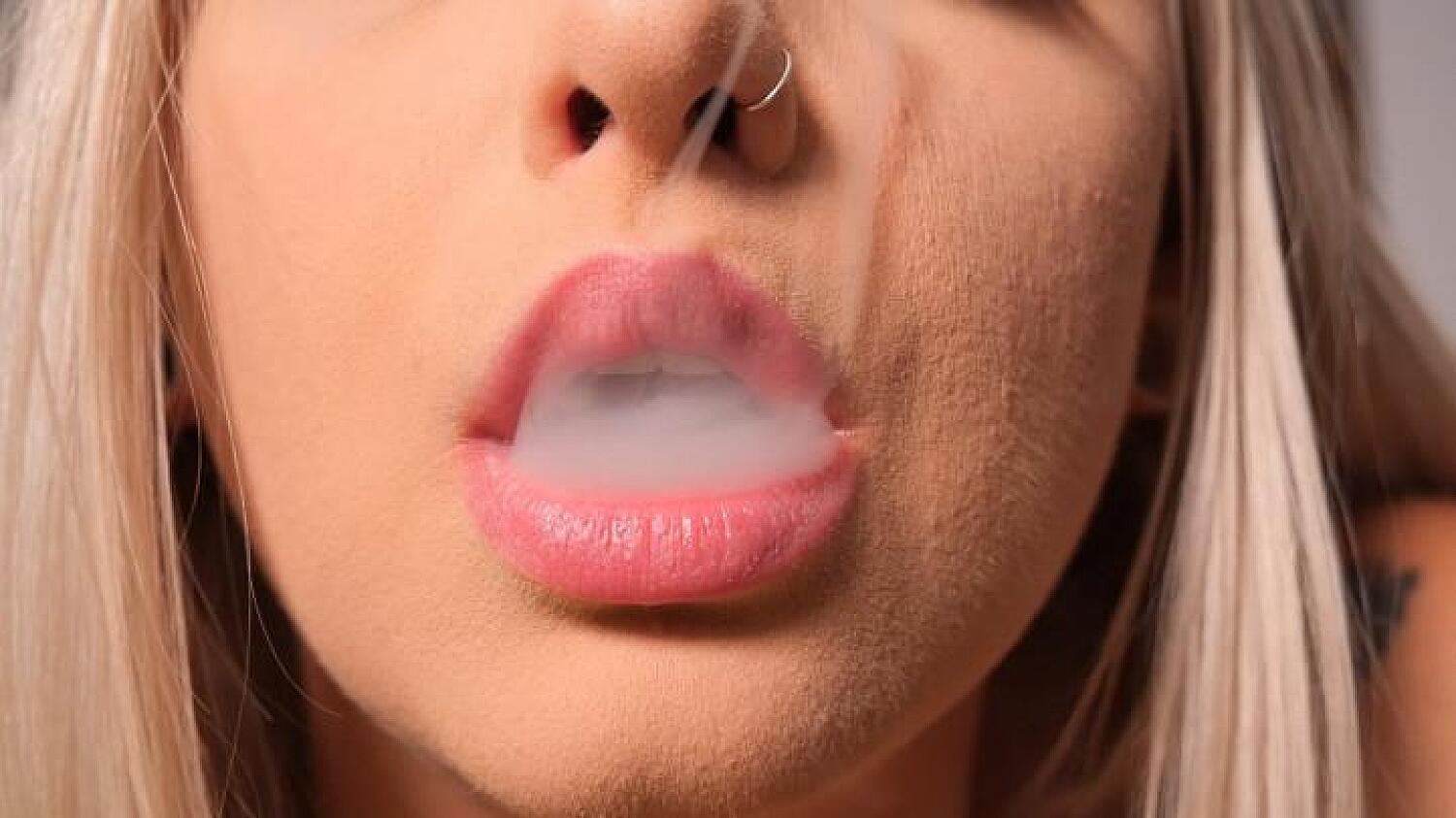 Upclose Cigarette Smoking