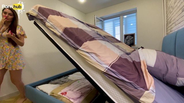 Vaginal Gift of Fate Stepmom Stuck Under the Bed.