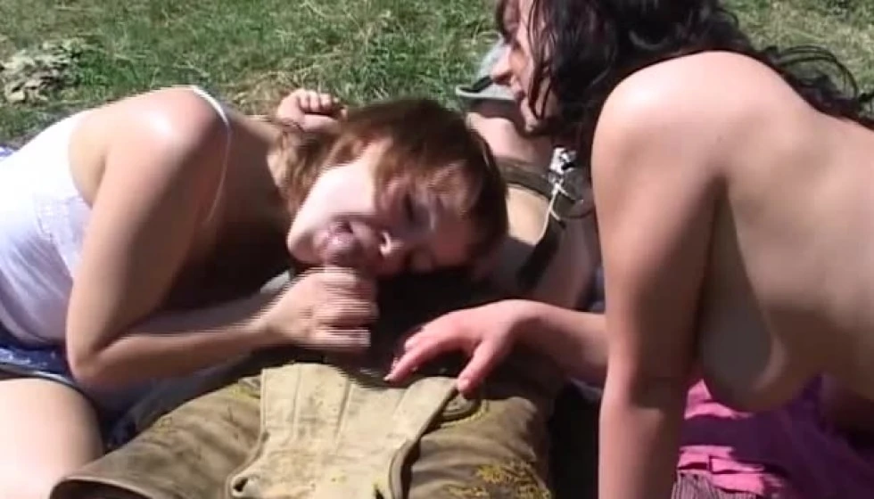 Hot Threesome on Grass