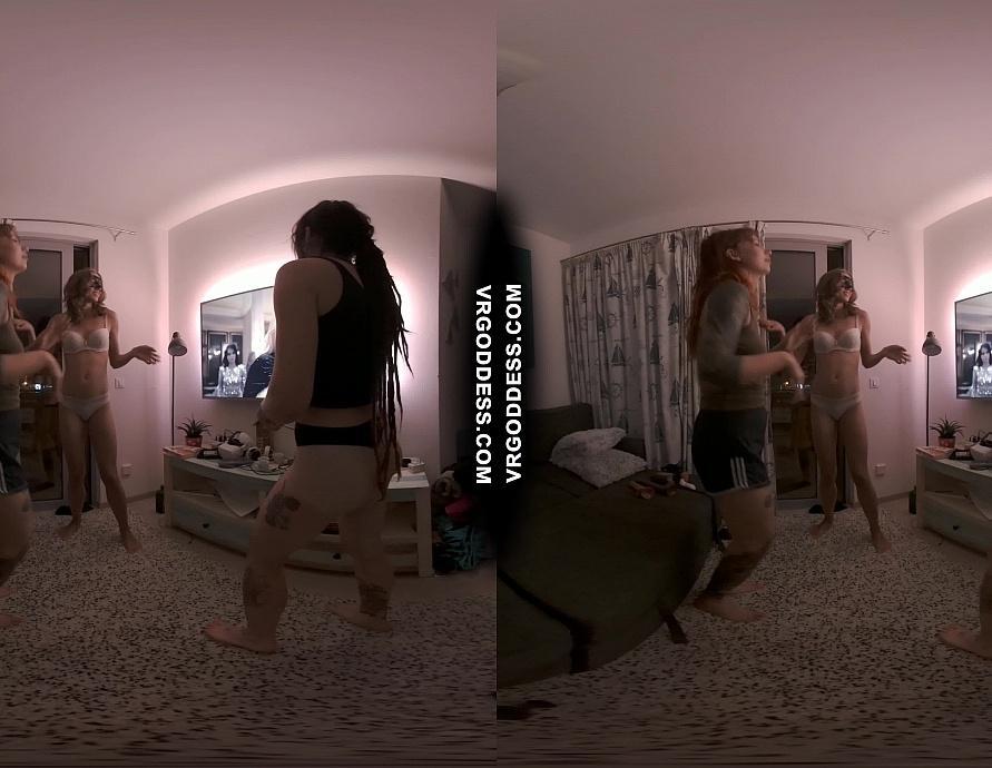 Hot Vacation Nights Miss Pussycat Dildo and Strapon Lesbian Fucks Cherri and Brille