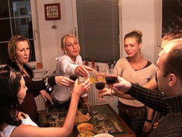 Two men crash the ladies home party