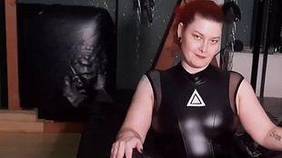 Femdom Wetlook Dressing! Black Leather For My Plump Curves