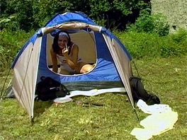 Playing with My Toy in a Tent